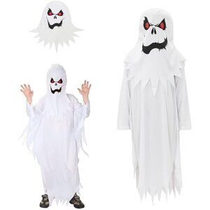 Kids Boys Halloween Ghost Costumes Scary Spooky Cosplay Dress Up Size 7-9